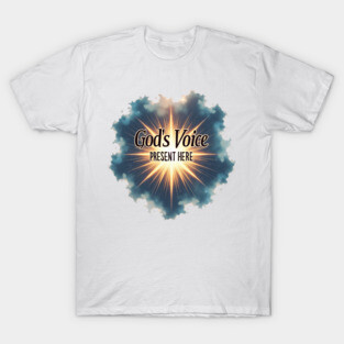 God's Voice Lightning and Clouds -Faith & Divine Presence T-Shirt