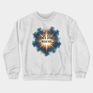 God's Voice Lightning and Clouds -Faith & Divine Presence Crewneck Sweatshirt