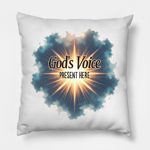 God's Voice Lightning and Clouds -Faith & Divine Presence Pillow by Rox