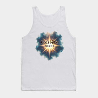 God's Voice Lightning and Clouds -Faith & Divine Presence Tank Top
