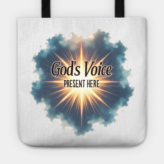 God's Voice Lightning and Clouds -Faith & Divine Presence Tote by Rox