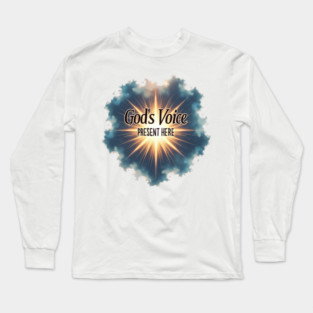 God's Voice Lightning and Clouds -Faith & Divine Presence Long Sleeve T-Shirt