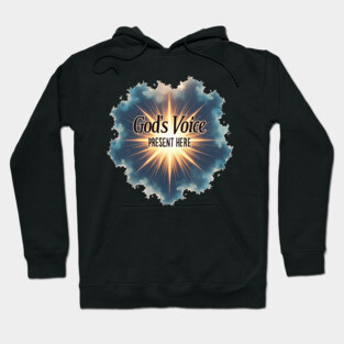 God's Voice Lightning and Clouds -Faith & Divine Presence Hoodie