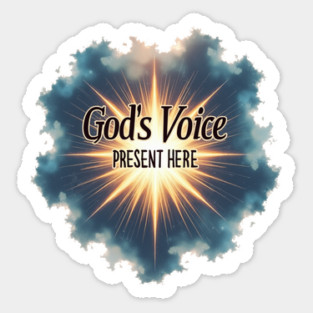 God's Voice Lightning and Clouds -Faith & Divine Presence Sticker