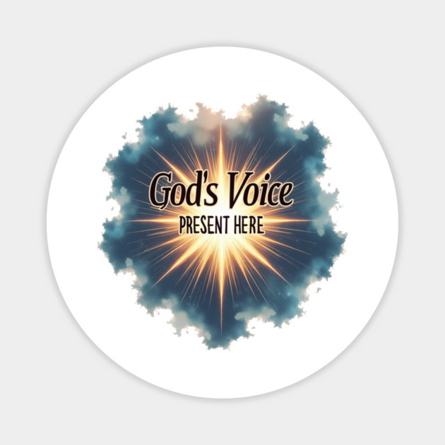God's Voice Lightning and Clouds -Faith & Divine Presence Magnet by Rox