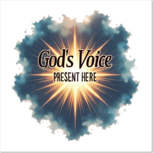 God's Voice Lightning and Clouds -Faith & Divine Presence Posters and Art