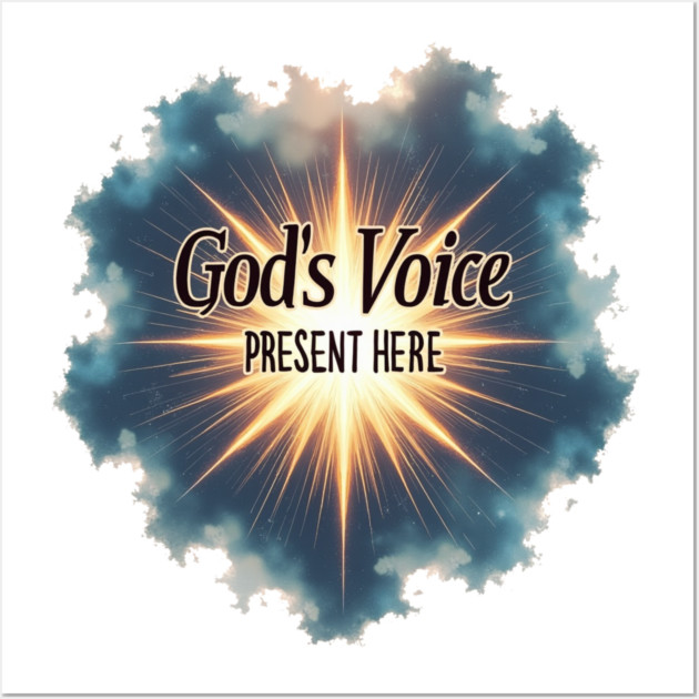 God's Voice Lightning and Clouds -Faith & Divine Presence Wall Art by Rox