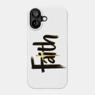 Faith – Black and Gold Design Phone Case