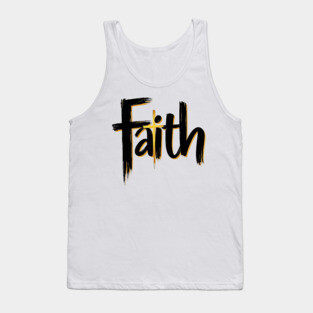 Faith – Black and Gold Design Tank Top