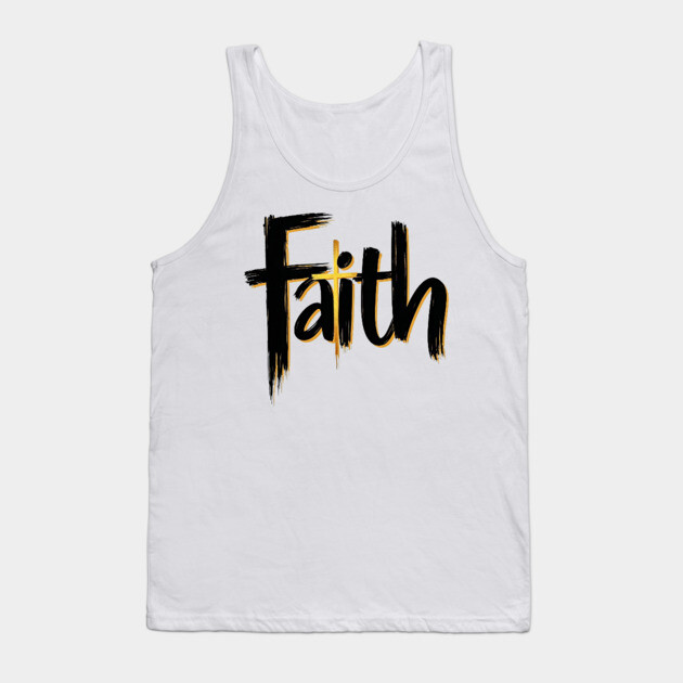 Faith – Black and Gold Design Tank Top by Rox