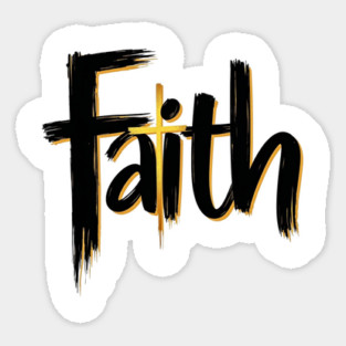 Faith – Black and Gold Design Magnet