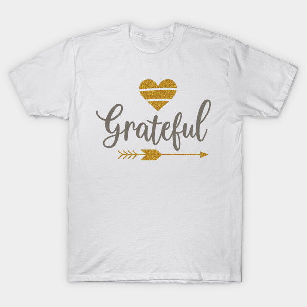 Grateful – Golden Heart and Arrow T-Shirt by Rox