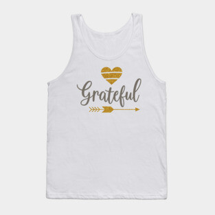 Grateful – Golden Heart and Arrow Tank Top