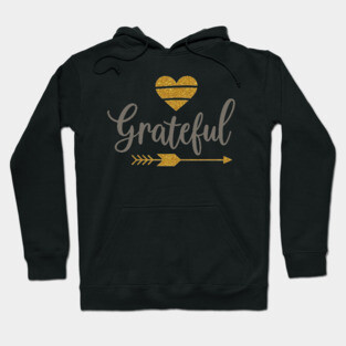 Grateful – Golden Heart and Arrow Hoodie