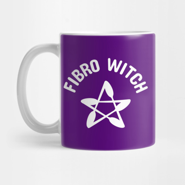 Fibro Witch with Spoonie Pentagram Fibromyalgia Awareness Cheeky Witch® by Cheeky Witch