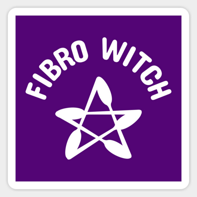 Fibro Witch with Spoonie Pentagram Fibromyalgia Awareness Cheeky Witch® Sticker by Cheeky Witch