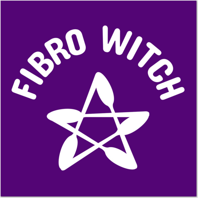 Fibro Witch with Spoonie Pentagram Fibromyalgia Awareness Cheeky Witch® Wall Art by Cheeky Witch