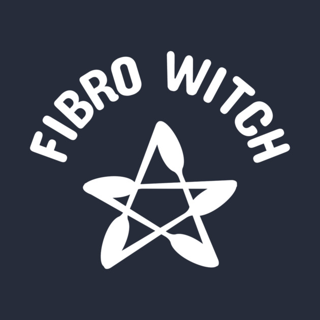 Fibro Witch with Spoonie Pentagram Fibromyalgia Awareness Cheeky Witch® by Cheeky Witch
