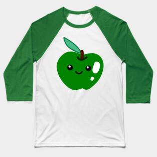 Cute Green Apple Baseball T-Shirt