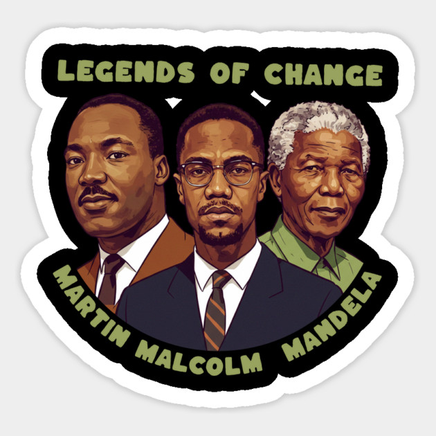 Legends of Change - Martin Malcolm and Mandela Magnet by UrbanLifeApparel