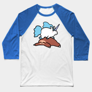 Little Chubby Unicorn and Sloth Baseball T-Shirt