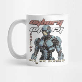 Cyborg Mecha Word Rust Retroc Comic Crack Mug