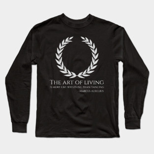 Ancient Roman Stoic Philosophy Marcus Aurelius Stoicism Long Sleeve T-Shirt
