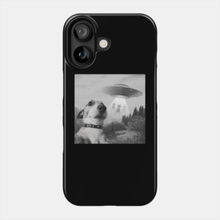 Dog Taking Selfie Aliens Phone Case