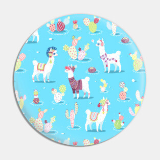 Alpaca Pattern Pin