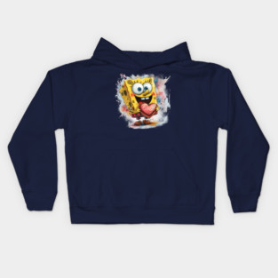 WATERCOLOR SPONGEBOB LOVE Kids Hoodie