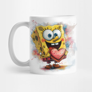 WATERCOLOR SPONGEBOB LOVE Mug