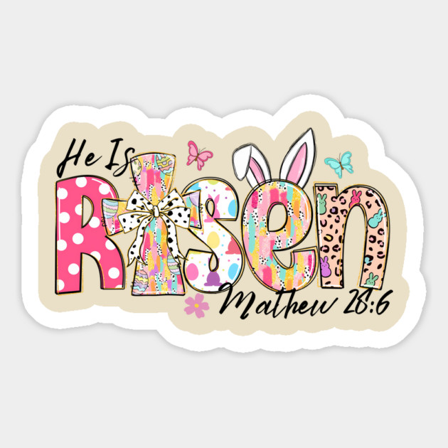 "He Is Risen" Easter Religious, Spring Theme Magnet by Luvv Designs