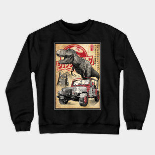 Jurassic woodblock Crewneck Sweatshirt
