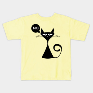 Black Cat Says No Kids T-Shirt