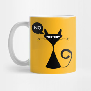 Black Cat Says No Mug