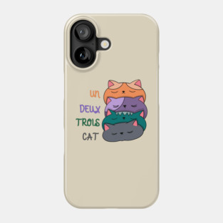 Un Deux Trois Cat Phone Case