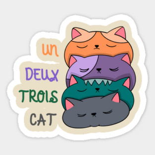 Un Deux Trois Cat Sticker