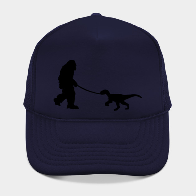 Bigfoot walking a pet dinosaur graphic – cryptid-meets-prehistoric by DonWillisJrArt