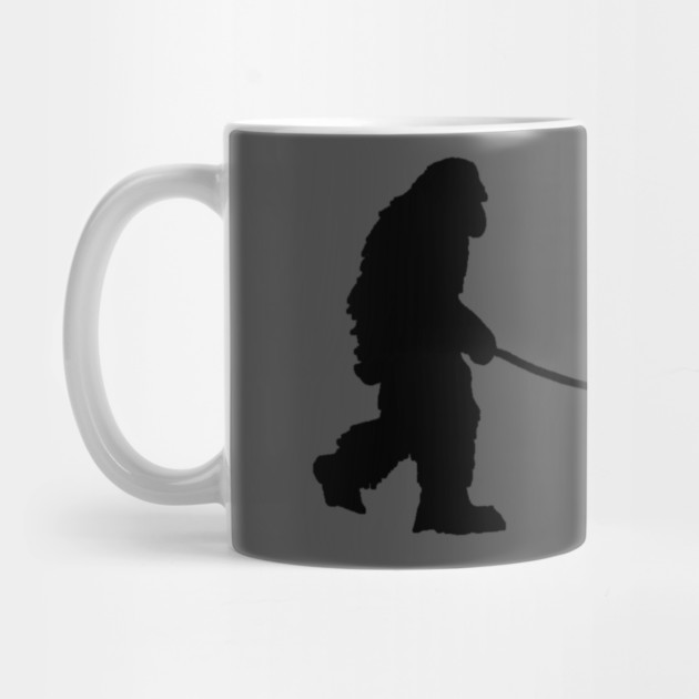 Bigfoot walking a pet dinosaur graphic – cryptid-meets-prehistoric by DonWillisJrArt