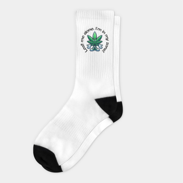 Leaf Me Alone: Chillin’ in My Zone Socks by Steve