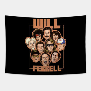 will ferrell many face Tapestry