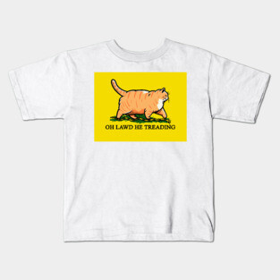 Oh Lawd He Treading Ginger Color Block Kids T-Shirt