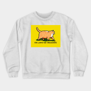Oh Lawd He Treading Ginger Color Block Crewneck Sweatshirt