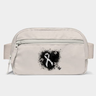 Zebra Ribbon Grunge Heart Bag