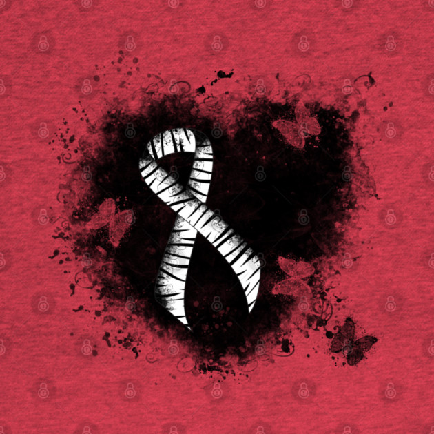 Zebra Ribbon Grunge Heart by HolidayBug