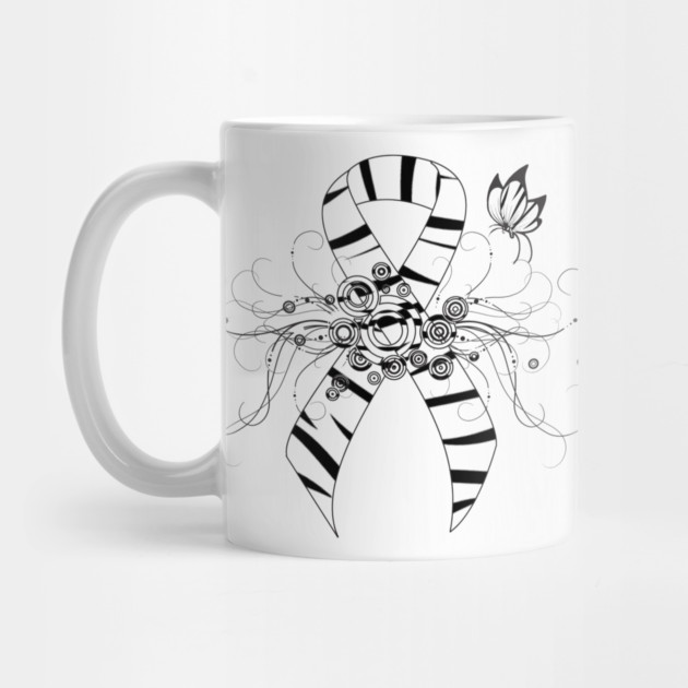 Zebra Awareness Ribbon with Butterfly by HolidayBug