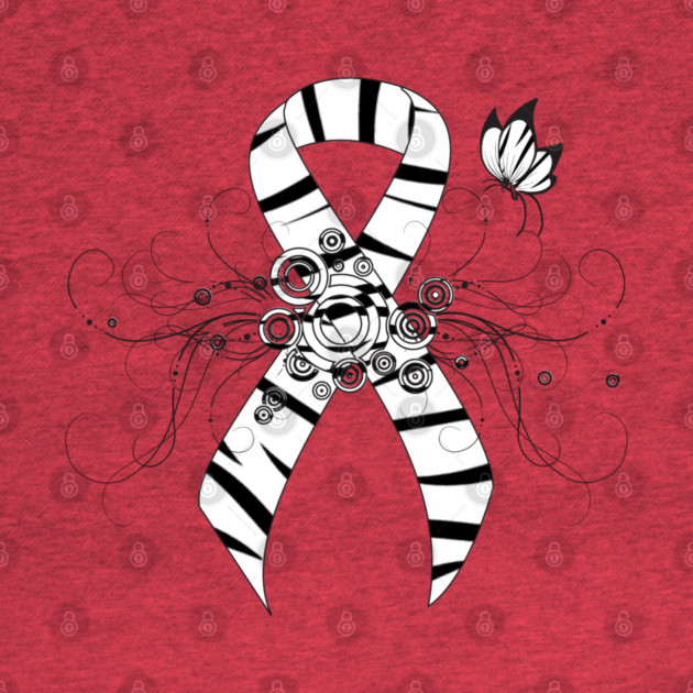Zebra Awareness Ribbon with Butterfly by HolidayBug