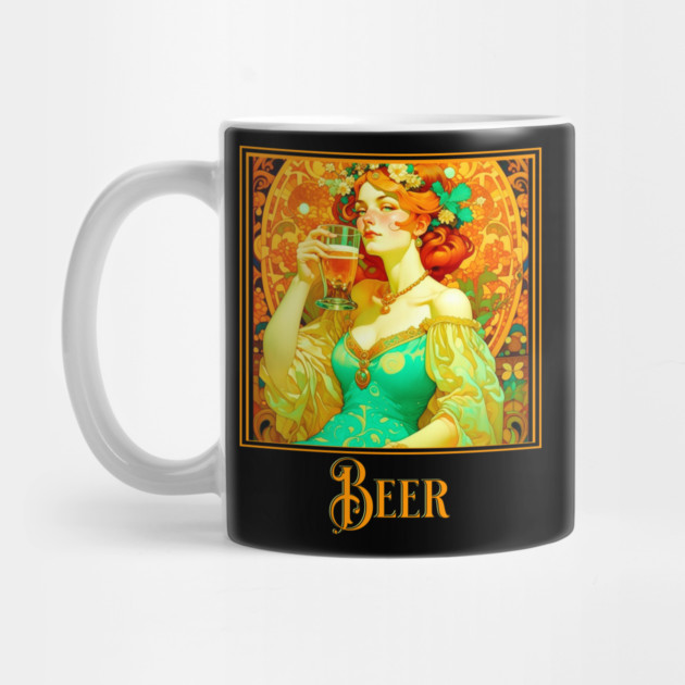 Art Nouveau Beer Lady by HolidayBug