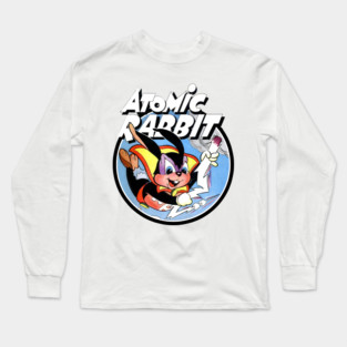 Atomic Rabbit Vintage Comic Style Long Sleeve T-Shirt