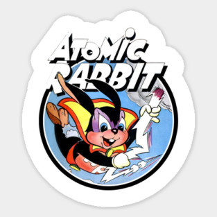 Atomic Rabbit Vintage Comic Style Magnet